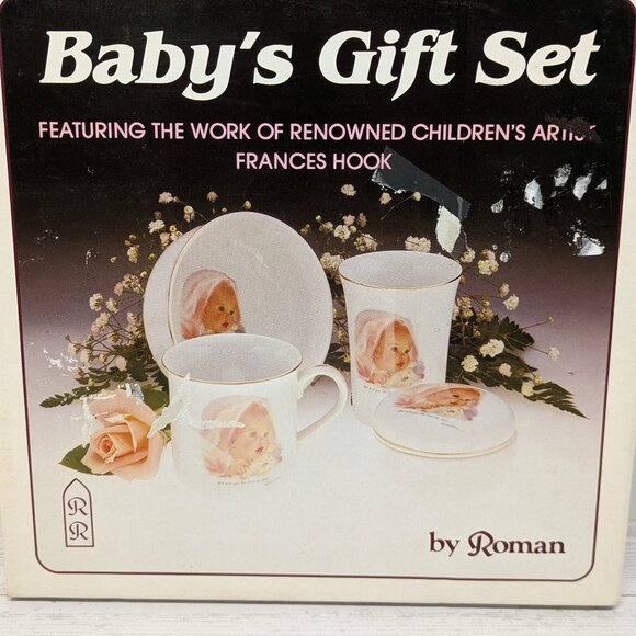 Vintage 1984 Baby's First Gift Set - Bowl, Cup, Tumbler & Pin Box - Picture 3 of 15